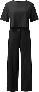 [HUMMHUANJ] 2 Piece Outfits for Women Trendy Lapel Collar Slim Fit Sweater Wear Casual Pullover Knitted Pants Striped Two Sets