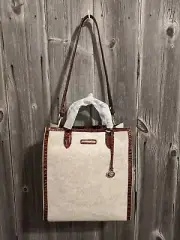 NWT Brahmim Monique Natural Jamestown Handbag.