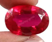 17.50 Ct Oval Cut Natural Red Ruby IGL Certified Burma Loose Gemstone M25