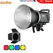 Godox MS300 300WS Studio Strobe Flash Light with Reflector + BD-04 Barndoor