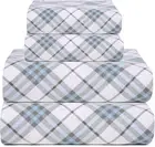 4 Piece 100% Cotton Flannel Sheets Twin Size Bed Set - Warm & Extra Soft - Deep