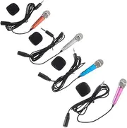 HANABASS Ultra Compact 4pcs Phone Microphone Set Recording Mic for Singing Podcasting Interviews for Outdoor Use No External Power Needed