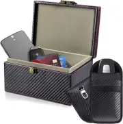 Faraday Box for Car Keys Fob Signal Blocker Keyless Entry Car Key Protector Fara