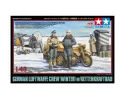 1/48 Scale Tamiya Models LUFTWAFFE CREW W/ KETTENKRAFTRAD KIT Item #32412