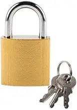 Leona Co Heavy-Duty Solid Brass Padlocks with 3pcs Same Keys Per Padlock, Weather Proof Body 48mm, Anti-Rust & Anti-Cut Shackle, Outdoor Lock & Key, Keyed Alike for Gates, Shed