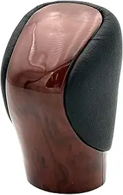 [Pursuestar] Black Leather Brown Peach Wood Gear Lever Shift Knob Shifter for Lexus ES GS GX is NX RC RX 200t 300 350 3450h 450hL 350L IS250