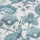 Krisha Paisley Arthouse Wallpaper Jewel Tone Flowers Leaves Teal / Grey 921604