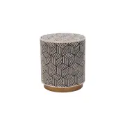 Cubis Bone Inlay End Lamp Side Table