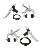ALTALINE 570a FRONT & REAR Alloy Brake Set CHROME FIXED GEAR BIKE TRACK ROADBIKE