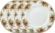 -Royal Albert Old Country Roses Dinner Plates, Set of 4