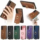 Luxury Ring Zipper Card Wallet Cover Case for A73 A33 A14 A54 A34 A04e A05 A70