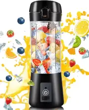 Portable Blender Personal Blender USB Rechargeable Mini Blender Shakes Smoothies