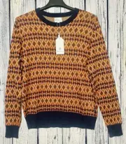 Ben Sherman Sweater Men's Large L Argyle Diamonds Geometric Iconic Acrylic NWT