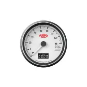 SAAS Tachometer 0-9K RPM Shiftlite 80mm In Dash Muscle Series I White