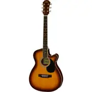 Aria AFN-15CE Prodigy Series AC/EL Folk Body Guitar with Cutaway, Tobacco Sunburst Gloss, Spruce Top, Meranti Back & Sides, EQ Preamp