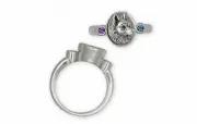 Corgi Ring Jewelry Sterling Silver Handmade Dog Ring CG4-SR