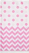 Amscan Chevron Plastic Tablecover, Bright Pink