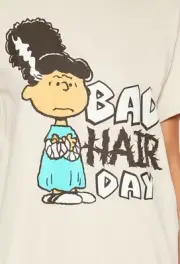 Lucy Bad Hair Day Bride Frankenstein Peanuts HALLOWEEN UNISEX T-shirt Size S/M