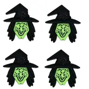 Witch Face Button (4 pcs) - Buttons Galore - Halloween - Craft Sewing Scrap