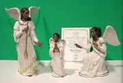 LENOX "OH HOLY NIGHT" Nativity ANGELS set of 3 African American NEW in BOX w/COA