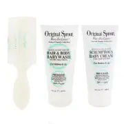 Original Sprout Baby's First Bath Kit: 1x Hair & Body Baby Wash 118ml + 1x Scrumptious Baby Cream 118ml + 1x Comb (Box Slightly Damaged) 3pcs