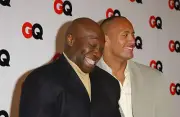 Actors Michael Clarke Duncan Dwayne The Rock Johnson at GQ Magazin- Old Photo 3