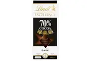 2 x Lindt Excellence 70% Cocoa Dark Chocolate Block 100g