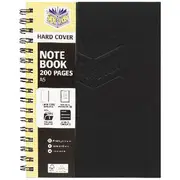Spirax No.511 A5 Hard Covered Notebook 200 Page Black