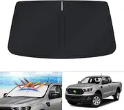 Custom Fit Windshield Sun Shade for Ford Ranger Accessories 2019-2024 2025 Window Shade Foldable Sun Visor Protector Blocks UV Rays Keep Your Car Cooler