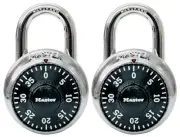 4 Pack Matching Combination Padlocks, 2-Pack 1500T