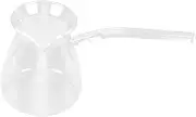 PEPLAYTAL Glass Tea Pot High Temperature Resistant Kettle Elegant Design for Home and Tearoom Use Transparent with Solid Handle for Brewing Tea and Milk
