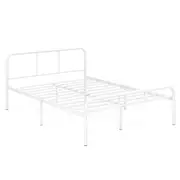 Costway Full Size Metal Bed Frame Mattress Foundation Platform Bed w/Headboard & Footboard White