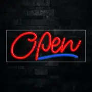 Open LED Neon Sign 30"L x 12"H #30487