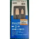 FUJIEI SU3038 MICRO HDMI 公 對 HDMI A公 線材 (二手)