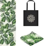 JOOEER Travel Yoga Mat, Non-slip Foldable Travel Fitness Mat With Carry Bag for Yoga, Exercise, Pilates, 1.5mm Thick Lightweight Exercise Yoga Mat for Women