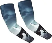 [FHEDVBN] Airplane Arm Sleeves Compression Arm Covers for Men Women Outdoor Sun Sleeves Cooling Sports Sleeve, Black