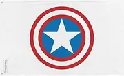 Pixelforma Captain America Shield Flag in Various Sizes 100% Polyester Print with Double Hem 60x240cm 5. 1 Eyelet Each Corner