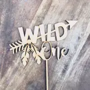 CLEARANCE 1 ONLY in Timber Wild One Cake Topper MGC