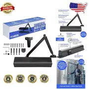 Complete Installation Package: Heavy-Duty Door Closer with Adjustable Settings