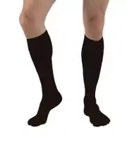Activa Men's Dress Socks Ribbed Style 15-20mmHg (Black) Small