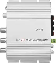 Mini HiFi 2.1 Stereo Bass Auto Car Home Audio Power Amplifier Digital Amp (Silver)