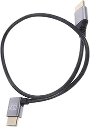 Kisangel Left Angled Male to Male Video Cable Flexible Monitor Connector for Tv Projector and Laptop Accessories for Home Theater and