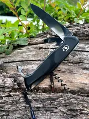 Victorinox Swiss Army Knife Onyx Black Ranger Grip 55, 130mm, 0.9563.C31P NIB