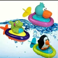 在飛比找蝦皮購物優惠-寶寶洗澡玩具 發條戲水玩具 玩水拉譝船 寶寶玩水必備 嬰幼兒