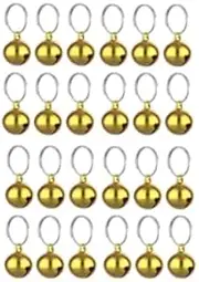 Round Dog Bells Dog Charm Bells Pet Pendant, 3 PCS Anti-Lost Training Bells for Collars, Suitable for Pet Pendant Accessories 1/2-Inch Gold