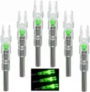 6PCS Led Lighted Nocks for Arrows with .244"/6.2mm Inside Diameter for Hunting