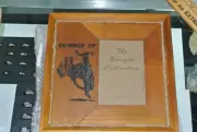Cowboy Up Picture Frame ...SHELF OR WALL MOUNT WOOD FRAME HOLDS 4"X6" PICTURE