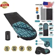 Lightweight 4.8lbs Black Sleeping Bag - Perfect for Camping, Backpacking, Hiking