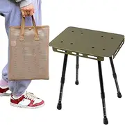 Folding Camping Table - Camping Tables That Fold Up | Collapsiblee Tray Table | Anti-Slip Heavy-Duty Gear Desk | Portable Furniture Stool for Dorm Rooms Conferences Small Spaces Apartment Trips