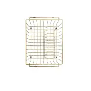 Stainless Steel Dish Drain Basket - Kitchen Sink Accessory - 440mm - Brushed Bronze Gold
